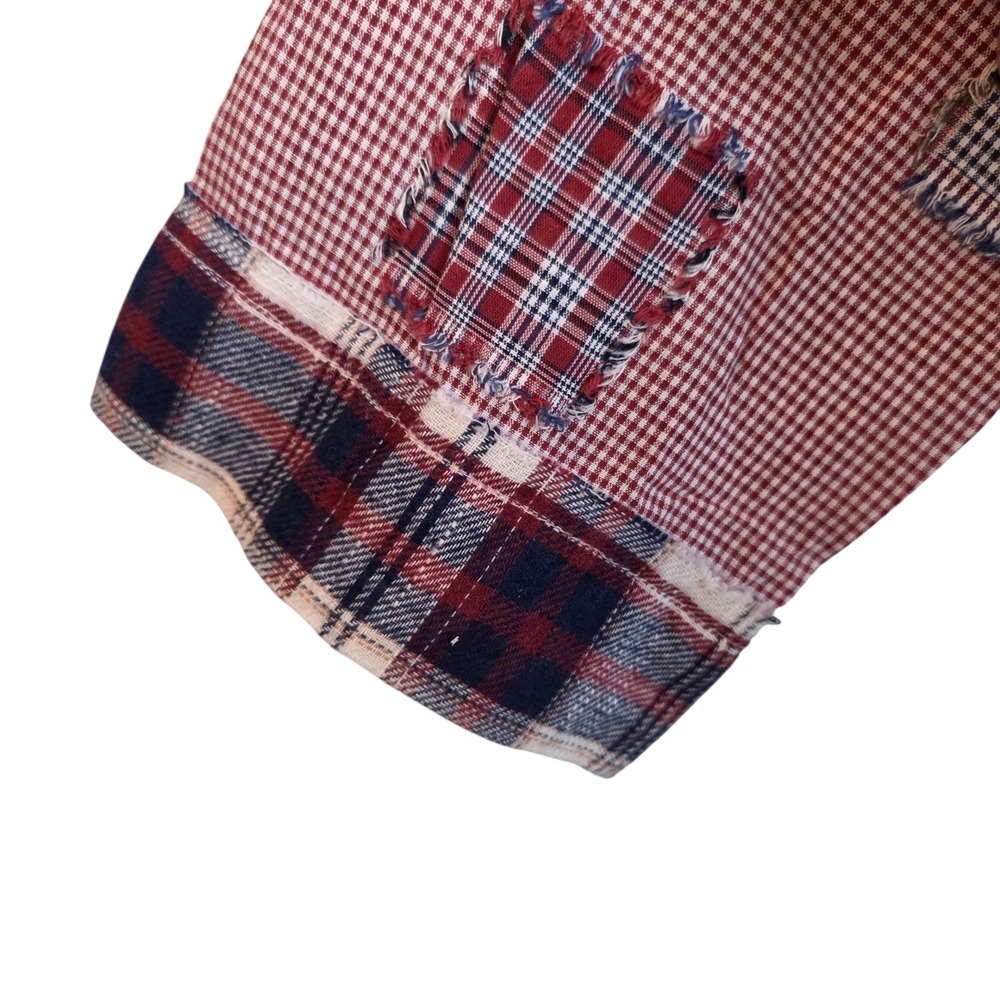 Pol Women's Medium Patchwork Gingham Plaid Croche… - image 5